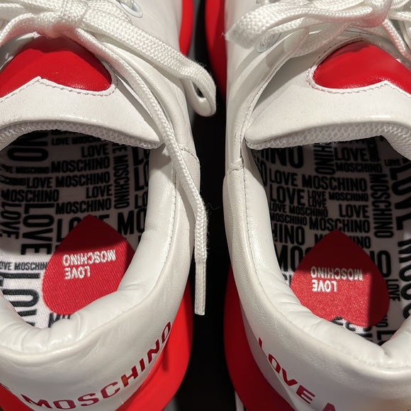 New Love Moschino Red Heart Sneakers - Picture 7 of 9
